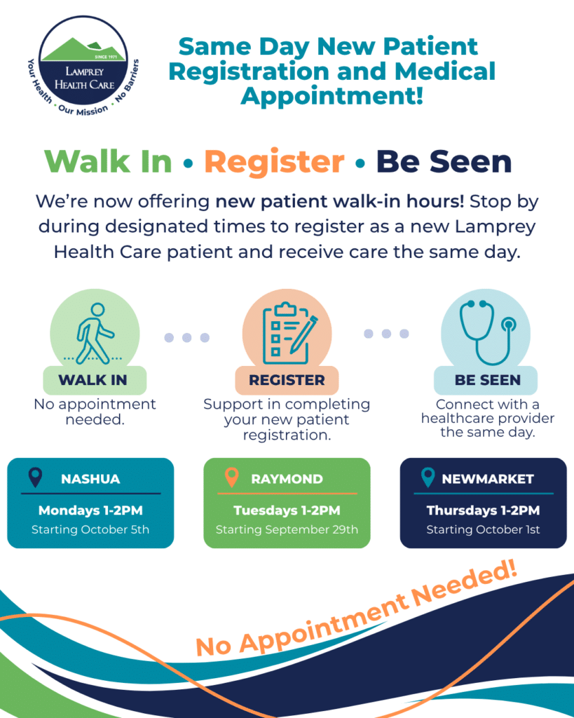 New Patient Walk In SM Post